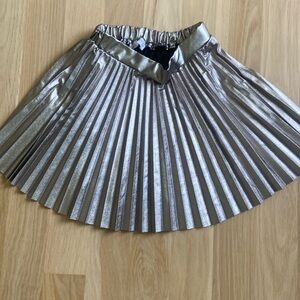Zara kids, dark silver pleated skirt
